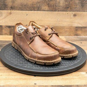Born Men's Casual Boat Shoes Leather Walking Comfort Moc Toe Brown Size 13 M
